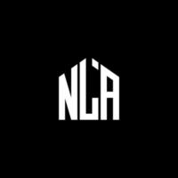 NLA letter design.NLA letter logo design on BLACK background. NLA creative initials letter logo concept. NLA letter design.NLA letter logo design on BLACK background. N vector