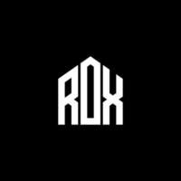 ROX creative initials letter logo concept. ROX letter design.ROX letter logo design on BLACK background. ROX creative initials letter logo concept. ROX letter design. vector