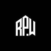 RPW letter logo design on BLACK background. RPW creative initials letter logo concept. RPW letter design. vector