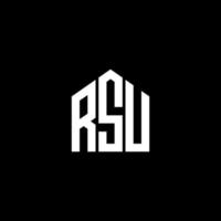 RSU letter logo design on BLACK background. RSU creative initials letter logo concept. RSU letter design. vector
