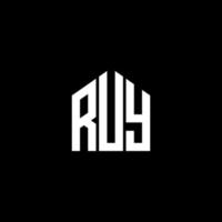 t. RUY letter design.RUY letter logo design on BLACK background. RUY creative initials letter logo concept. RUY letter design.RUY letter logo design on BLACK background. R vector