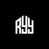 diseño de letras ryy. diseño de logotipo de letras ryy sobre fondo negro. concepto de logotipo de letra de iniciales creativas ryy. diseño de letras ryy. diseño de logotipo de letras ryy sobre fondo negro. r vector