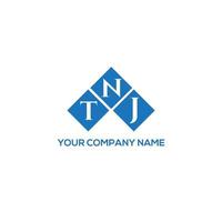 TNJ letter logo design on WHITE background. TNJ creative initials letter logo concept. TNJ letter design. vector