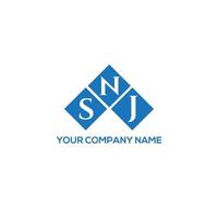 SNJ letter design.SNJ letter logo design on WHITE background. SNJ creative initials letter logo concept. SNJ letter design.SNJ letter logo design on WHITE background. S vector