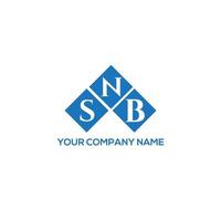 diseño de logotipo de letra snb sobre fondo blanco. concepto de logotipo de letra de iniciales creativas snb. diseño de carta snb. vector