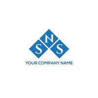 SNS letter logo design on WHITE background. SNS creative initials letter logo concept. SNS letter design. vector