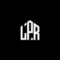 LPR letter design.LPR letter logo design on BLACK background. LPR creative initials letter logo concept. LPR letter design.LPR letter logo design on BLACK background. L vector
