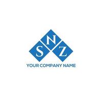 SNZ letter logo design on WHITE background. SNZ creative initials letter logo concept. SNZ letter design. vector