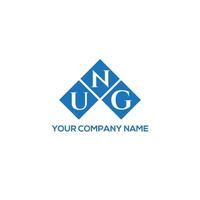 UNG letter logo design on WHITE background. UNG creative initials letter logo concept. UNG letter design. vector