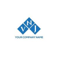 VNJ creative initials letter logo concept. VNJ letter design.VNJ letter logo design on WHITE background. VNJ creative initials letter logo concept. VNJ letter design. vector