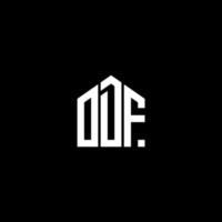 ODF letter logo design on BLACK background. ODF creative initials letter logo concept. ODF letter design. vector