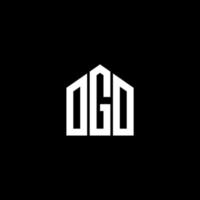 diseño de letras ogo. diseño de logotipo de letras ogo sobre fondo negro. concepto de logotipo de letra de iniciales creativas ogo. diseño de letras ogo. diseño de logotipo de letras ogo sobre fondo negro. o vector