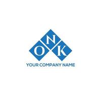 diseño de logotipo de letra onk sobre fondo blanco. concepto de logotipo de letra de iniciales creativas onk. diseño de letras onk. vector