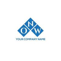 ONW letter logo design on WHITE background. ONW creative initials letter logo concept. ONW letter design. vector