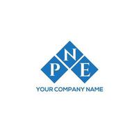 PNE letter logo design on WHITE background. PNE creative initials letter logo concept. PNE letter design. vector