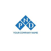 PND creative initials letter logo concept. PND letter design.PND letter logo design on WHITE background. PND creative initials letter logo concept. PND letter design. vector
