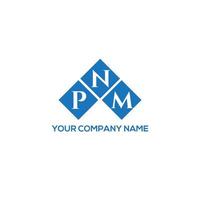 PNM letter logo design on WHITE background. PNM creative initials letter logo concept. PNM letter design. vector