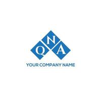 QNA letter logo design on WHITE background. QNA creative initials letter logo concept. QNA letter design. vector