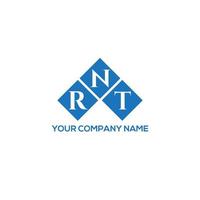 diseño de logotipo de letra rnt sobre fondo blanco. concepto de logotipo de letra de iniciales creativas rnt. diseño de carta rnt. vector