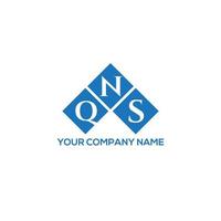 QNS letter logo design on WHITE background. QNS creative initials letter logo concept. QNS letter design. vector