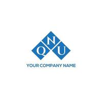 QNU letter logo design on WHITE background. QNU creative initials letter logo concept. QNU letter design. vector