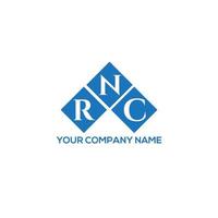 diseño de logotipo de letra rnc sobre fondo blanco. concepto de logotipo de letra de iniciales creativas rnc. diseño de letras rc. vector