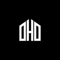 OHO letter design.OHO letter logo design on BLACK background. OHO creative initials letter logo concept. OHO letter design.OHO letter logo design on BLACK background. O vector