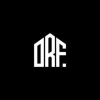 concepto de logotipo de letra de iniciales creativas orf. Diseño de letras orf. Diseño de logotipo de letras orf sobre fondo negro. concepto de logotipo de letra de iniciales creativas orf. diseño de letras orf. vector