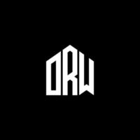 ORW letter design.ORW letter logo design on BLACK background. ORW creative initials letter logo concept. ORW letter design.ORW letter logo design on BLACK background. O vector