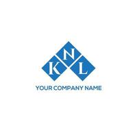 diseño de logotipo de letra knl sobre fondo blanco. concepto de logotipo de letra de iniciales creativas knl. diseño de letras knl. vector