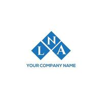 Diseño de logotipo de letra lna sobre fondo blanco. Concepto de logotipo de letra de iniciales creativas de lna. diseño de letra lna. vector