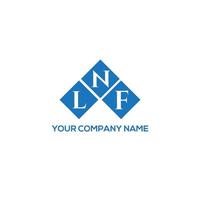 LNF letter logo design on WHITE background. LNF creative initials letter logo concept. LNF letter design. vector