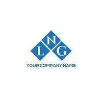 diseño de logotipo de letra lng sobre fondo blanco. Concepto de logotipo de letra de iniciales creativas lng. Diseño de letras largas. vector