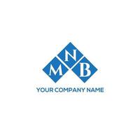 diseño de logotipo de letra mnb sobre fondo blanco. concepto de logotipo de letra de iniciales creativas mnb. diseño de letras mnb. vector