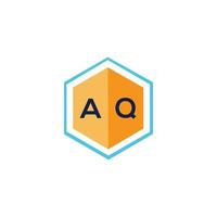 AQ letter logo design on WHITE background. AQ creative initials letter logo concept. AQ letter design. vector