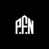 diseño de logotipo de letra pfn sobre fondo negro. concepto de logotipo de letra de iniciales creativas pfn. pfn letter design.pfn letter logo design sobre fondo negro. vector