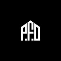 PFO letter logo design on BLACK background. PFO creative initials letter logo concept. PFO letter design. vector