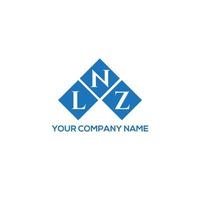 LNZ letter logo design on WHITE background. LNZ creative initials letter logo concept. LNZ letter design. vector