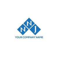 NNJ creative initials letter logo concept. NNJ letter design.NNJ letter logo design on WHITE background. NNJ creative initials letter logo concept. NNJ letter design. vector