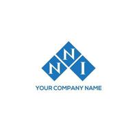 NNI letter logo design on WHITE background. NNI creative initials letter logo concept. NNI letter design. vector