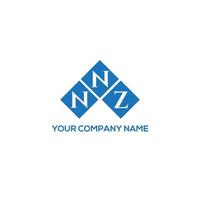 diseño del logotipo de la letra nnz sobre fondo blanco. concepto de logotipo de letra de iniciales creativas nnz. diseño de letras nz. vector