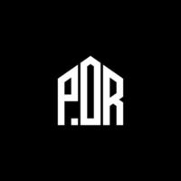 POR letter logo design on BLACK background. POR creative initials letter logo concept. POR letter design.POR letter logo design on BLACK background. P vector