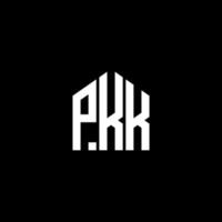 concepto de logotipo de letra inicial creativa pkk. diseño de letras pkk. diseño de logotipo de letras pkk sobre fondo negro. concepto de logotipo de letra inicial creativa pkk. diseño de letras pkk. vector