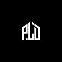 diseño de logotipo de letra pld sobre fondo negro. concepto de logotipo de letra de iniciales creativas pld. diseño de letra pld. vector