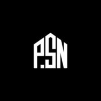PSN letter design.PSN letter logo design on BLACK background. PSN creative initials letter logo concept. PSN letter design.PSN letter logo design on BLACK background. P vector