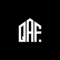 Diseño de letras qaf. Diseño de logotipo de letras qaf sobre fondo negro. concepto de logotipo de letra de iniciales creativas qaf. Diseño de letras qaf. Diseño de logotipo de letras qaf sobre fondo negro. q vector