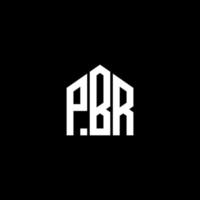 diseño de letra pbr. diseño de logotipo de letra pbr sobre fondo negro. concepto de logotipo de letra de iniciales creativas pbr. diseño de letra pbr. diseño de logotipo de letra pbr sobre fondo negro. pags vector