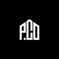 PCO letter design.PCO letter logo design on BLACK background. PCO creative initials letter logo concept. PCO letter design.PCO letter logo design on BLACK background. P vector