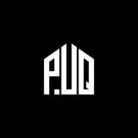 diseño de logotipo de letra puq sobre fondo negro. concepto de logotipo de letra de iniciales creativas puq. diseño de letras puq. vector