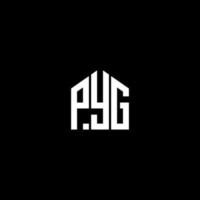 diseño de letra pyg. diseño de logotipo de letra pyg sobre fondo negro. concepto de logotipo de letra de iniciales creativas de pyg. diseño de letra pyg. diseño de logotipo de letra pyg sobre fondo negro. pags vector